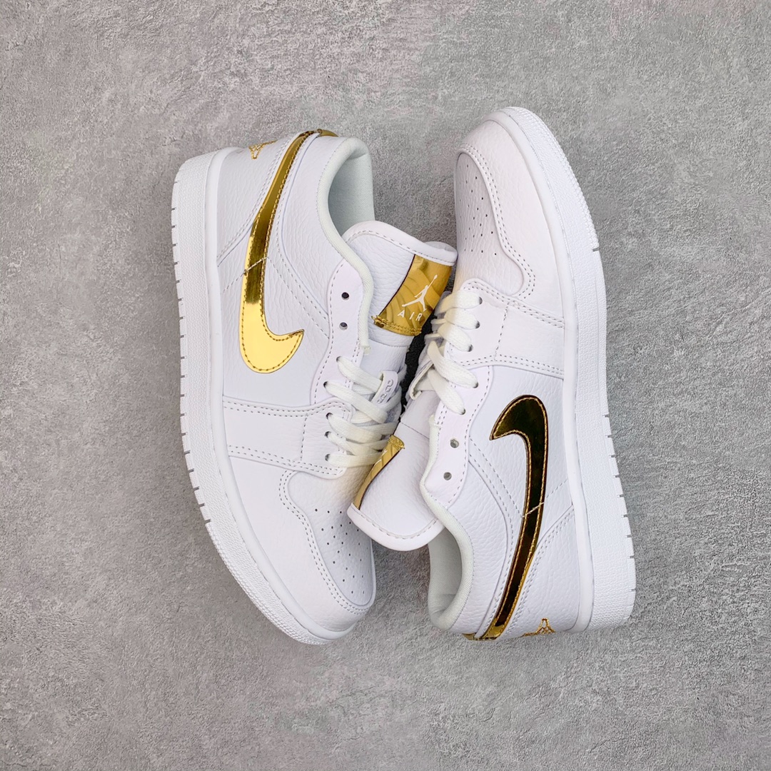 Jordan 1 Low White Metallic Gold (W) - vstockx