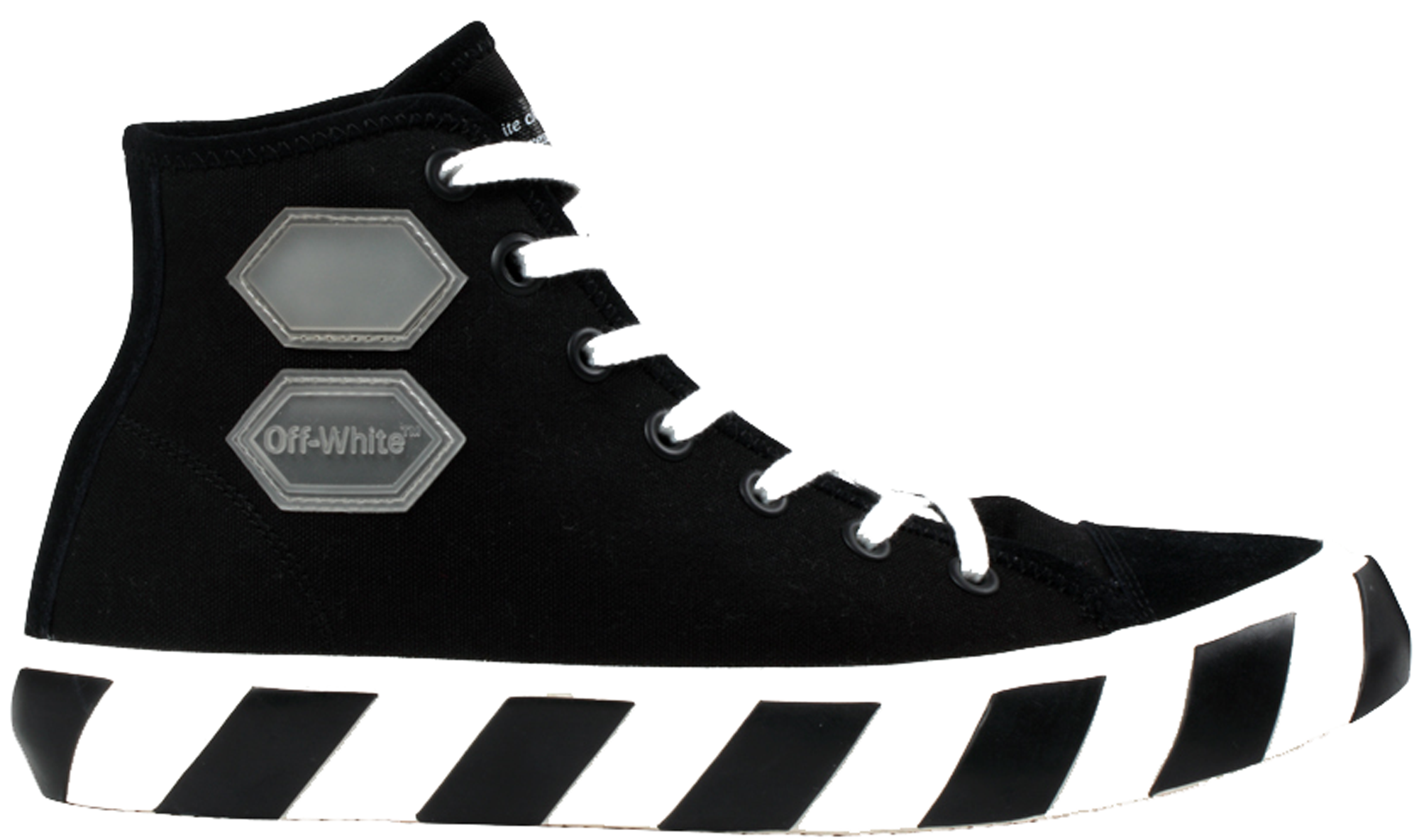 OFF-WHITE Vulcanized Hi Black Striped - vstockx