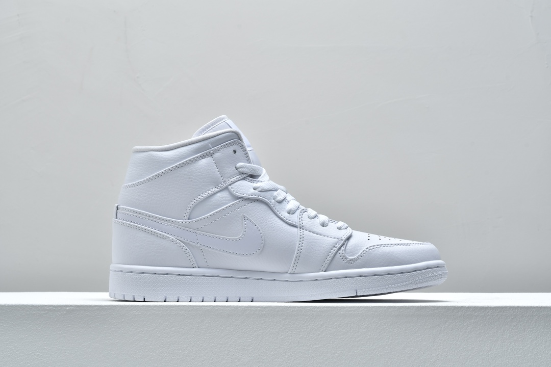 Jordan 1 Mid Triple White - vstockx