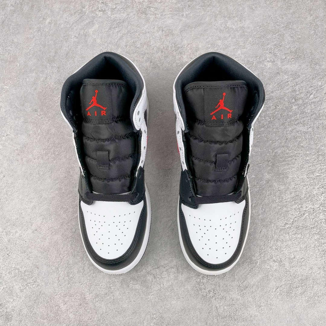 Jordan 1 Mid White Black Chile Red (GS) - vstockx