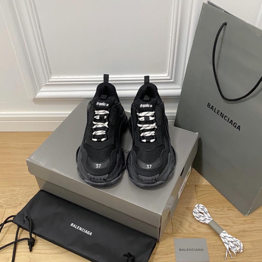 Balenciaga Triple S Clear Sole Double Black (W) - vstockx