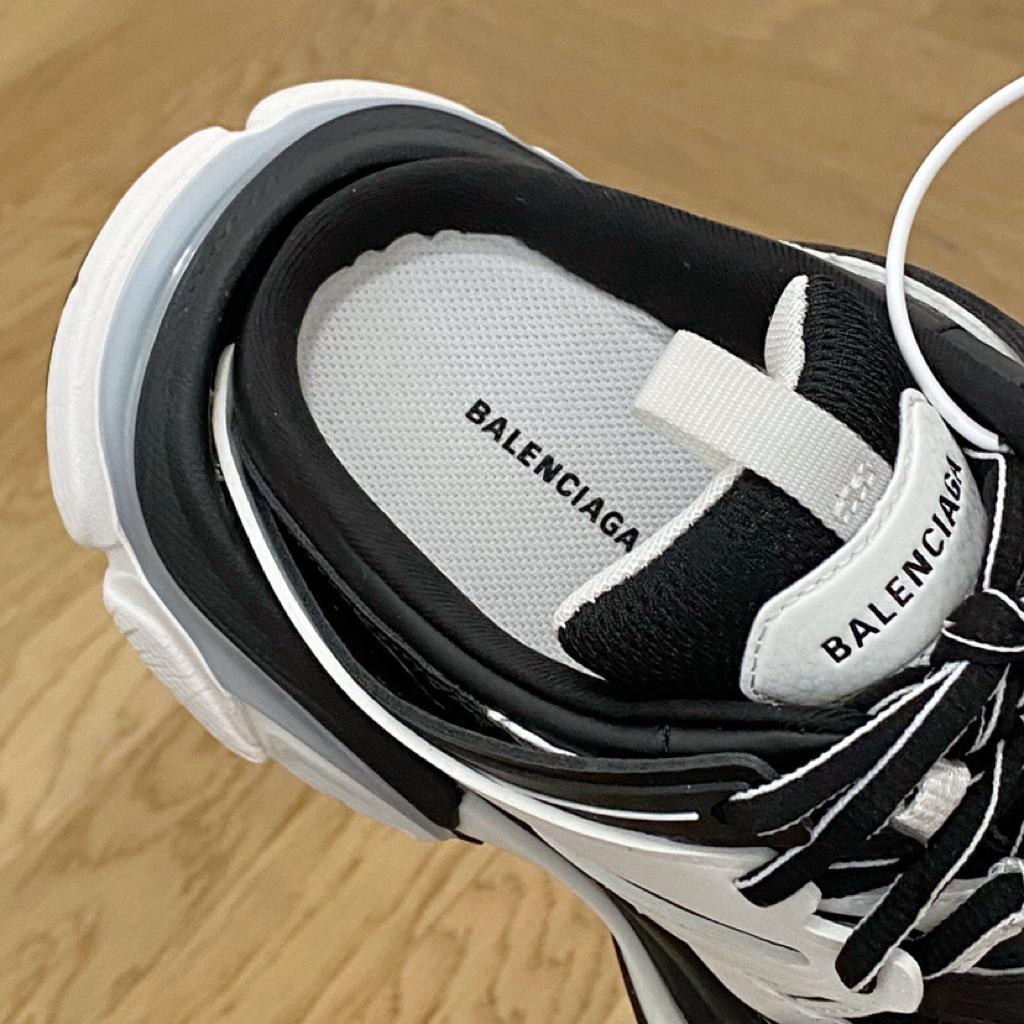 Balenciaga Track Mule Black White - vstockx