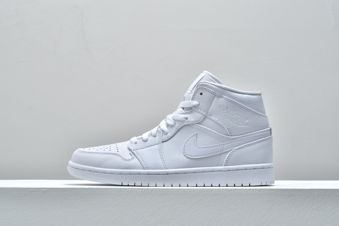 Jordan 1 Mid Triple White - vstockx