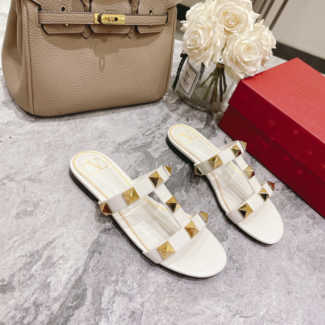 VALENTINO GARAVANI ROMAN STUD HEEL 2CM WOMEN 7 - vstockx