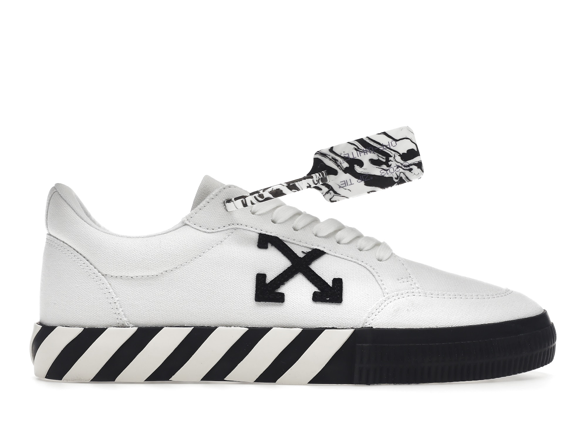 OFF-WHITE Vulcanized Low Canvas White Black - vstockx