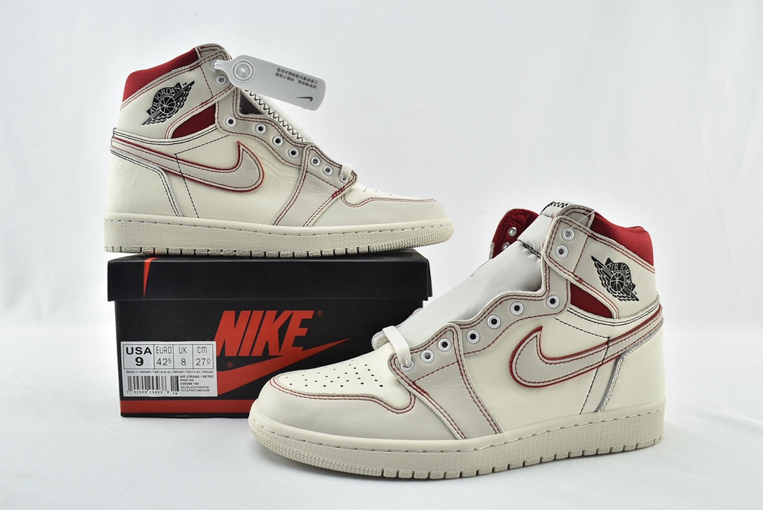 Jordan 1 Retro High Phantom Gym Red - vstockx