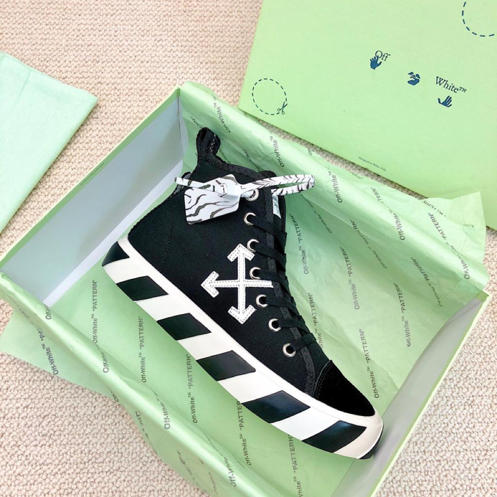 OFF-WHITE Vulcanized Mid Top Black White - vstockx