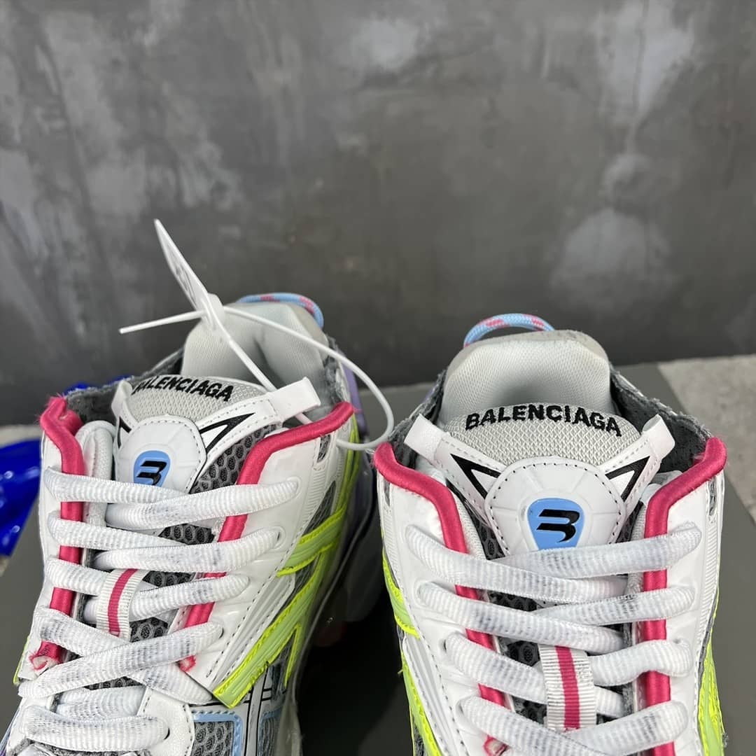 Balenciaga Runner Leather Free Grey Light Purple Neon Yellow White - vstockx