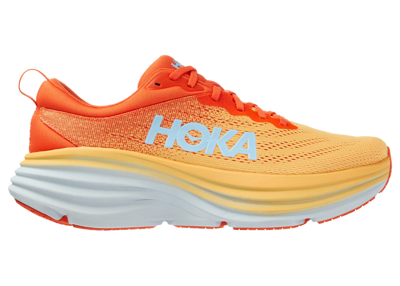 Hoka One One Bondi 8 Puffin's Bill Orange Amber Yellow - vstockx