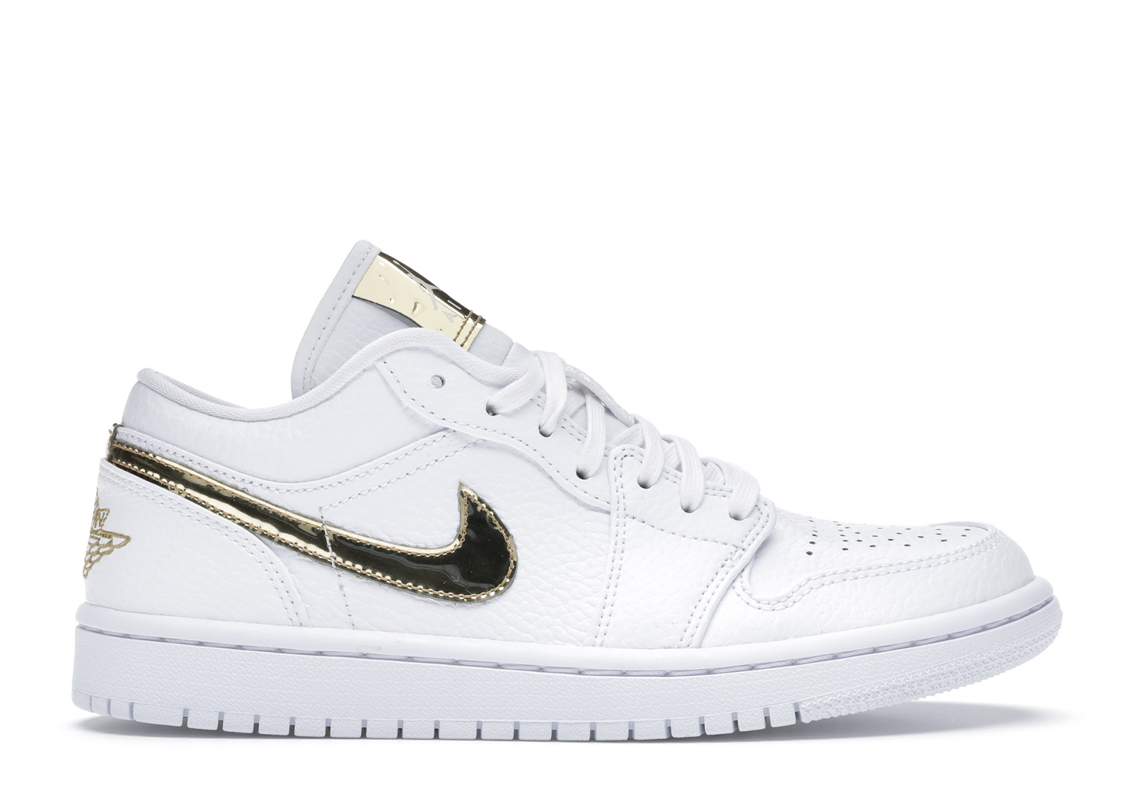 Jordan 1 Low White Metallic Gold (W) - vstockx