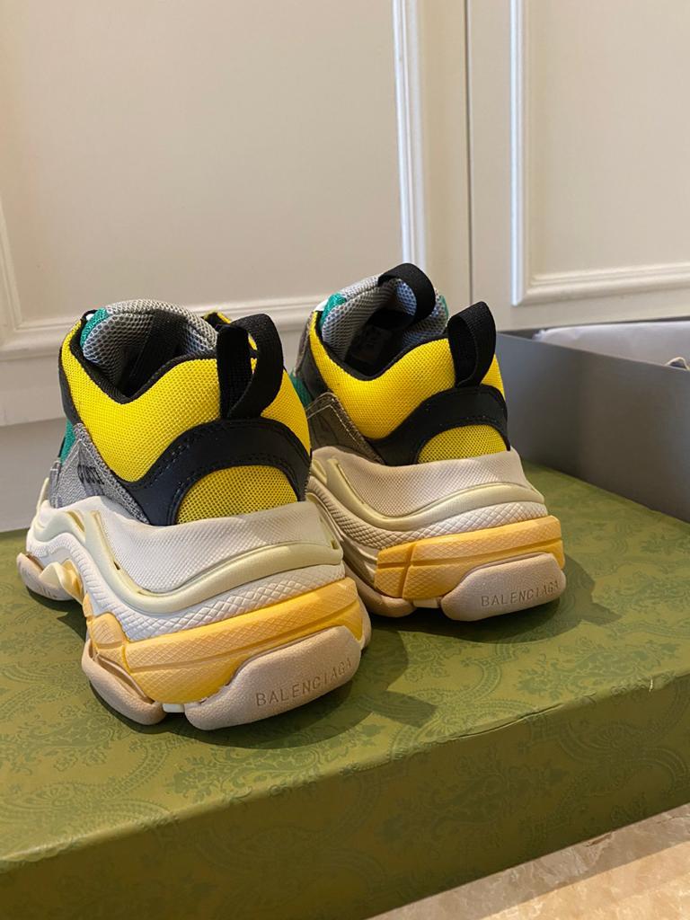 Gucci x Balenciaga The Hacker Project Triple S Beige Green Yellow - vstockx