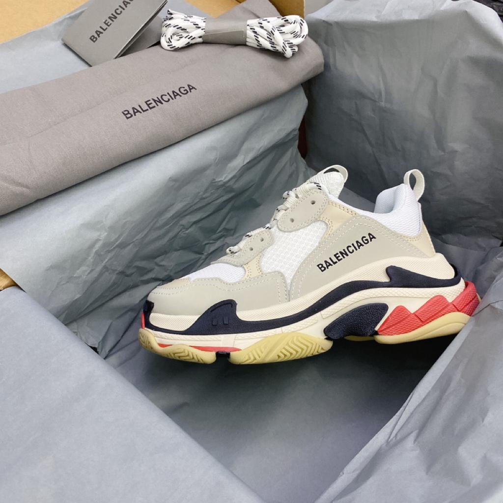 Balenciaga Triple S White Black Red - vstockx