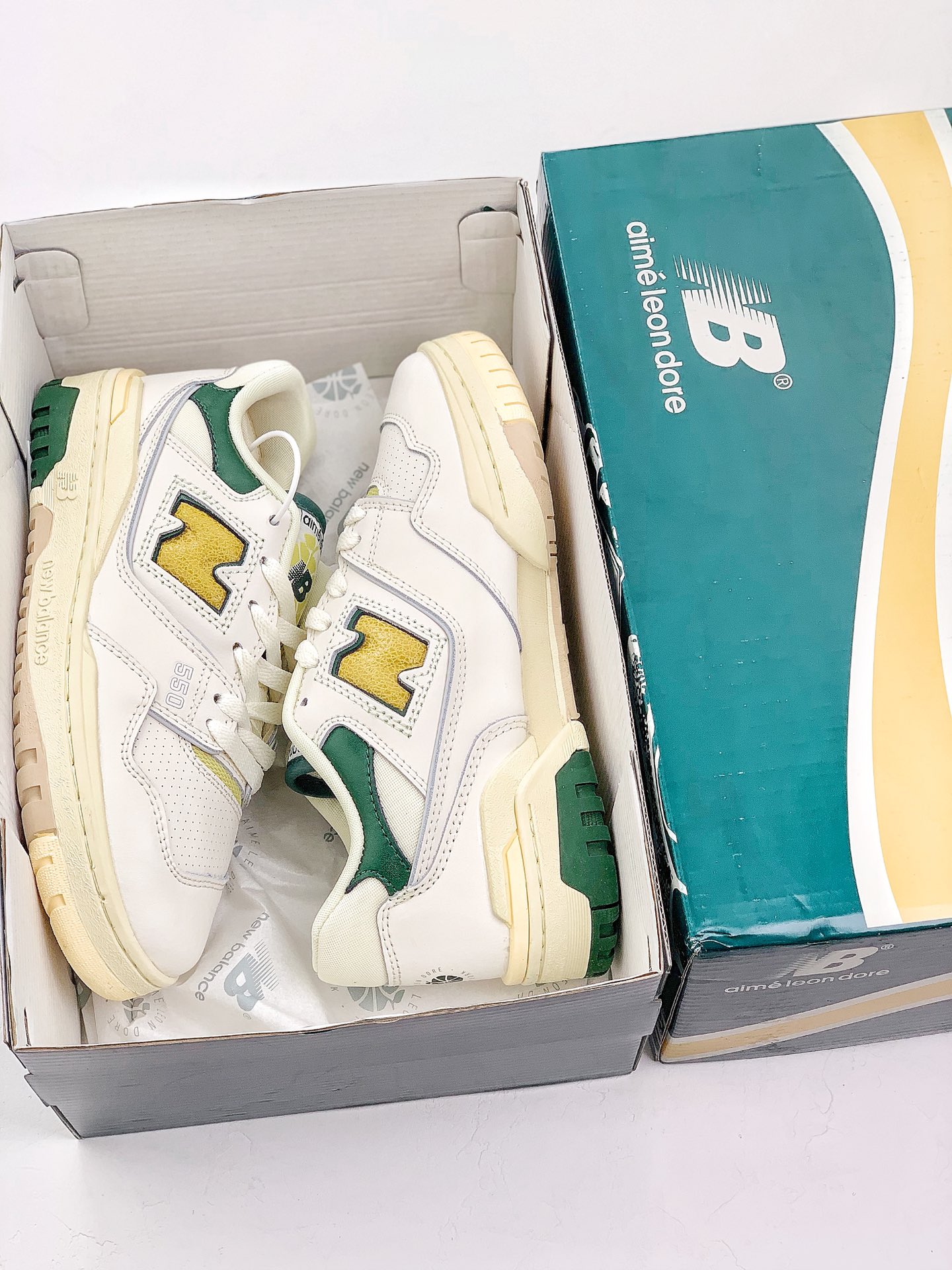 New Balance 550 Aime Leon Dore Natural Green - vstockx