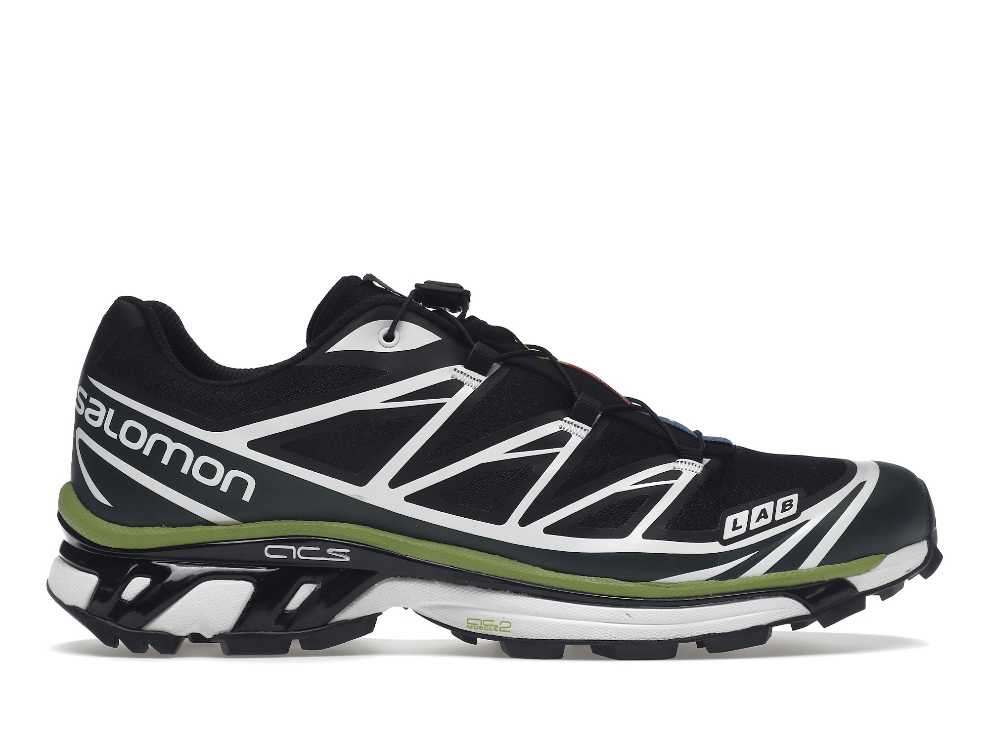 Salomon XT-6 Black Green Lime - vstockx