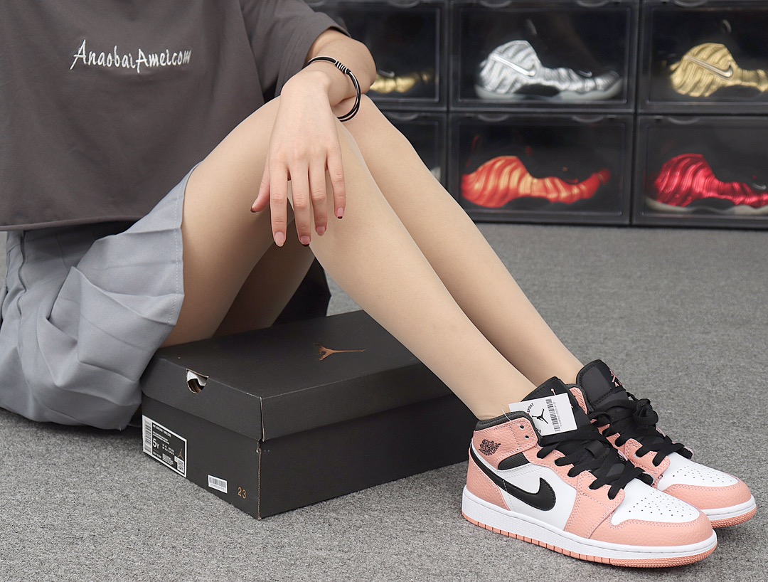 Jordan 1 Mid Pink Quartz - vstockx