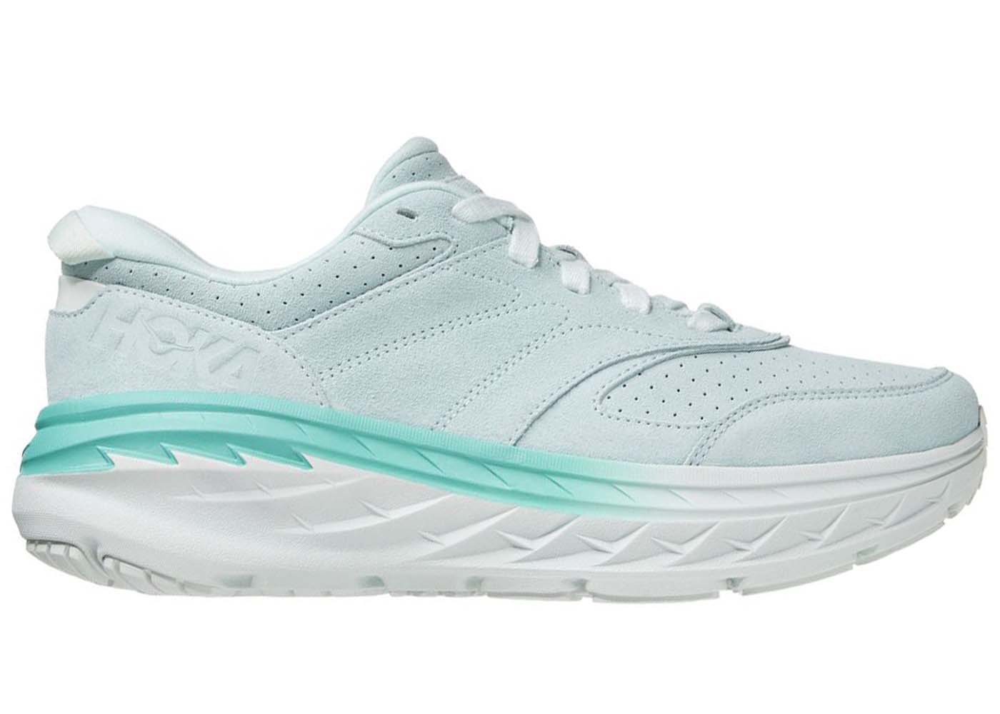 Hoka One One Bondi L Suede Blue Glass (All Gender) - vstockx