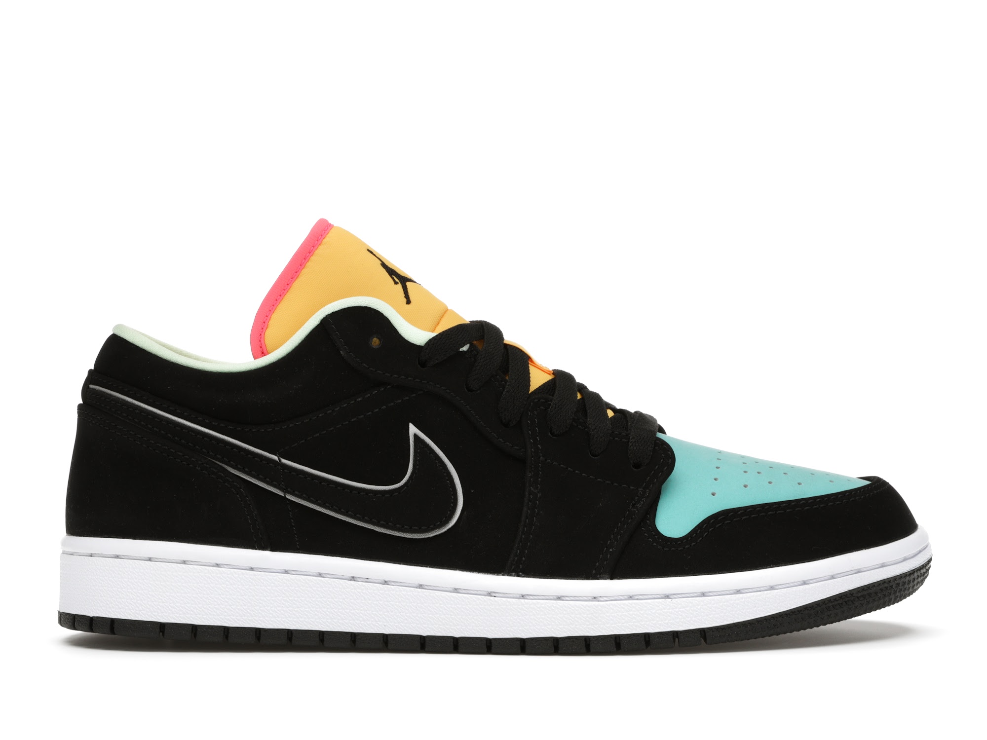 Jordan 1 Low Black Aurora Green Laser Orange - vstockx