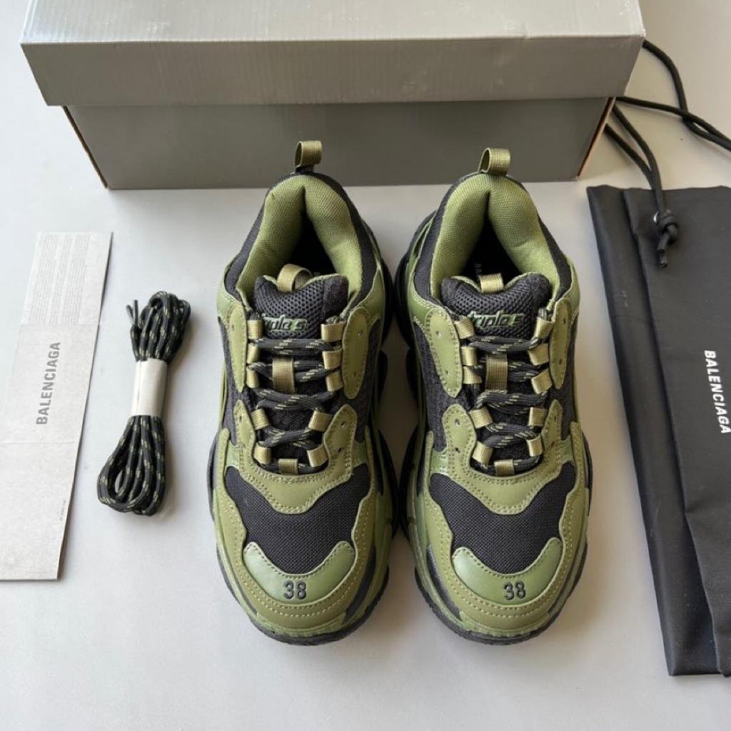 Balenciaga Triple S Dark Green Black - vstockx