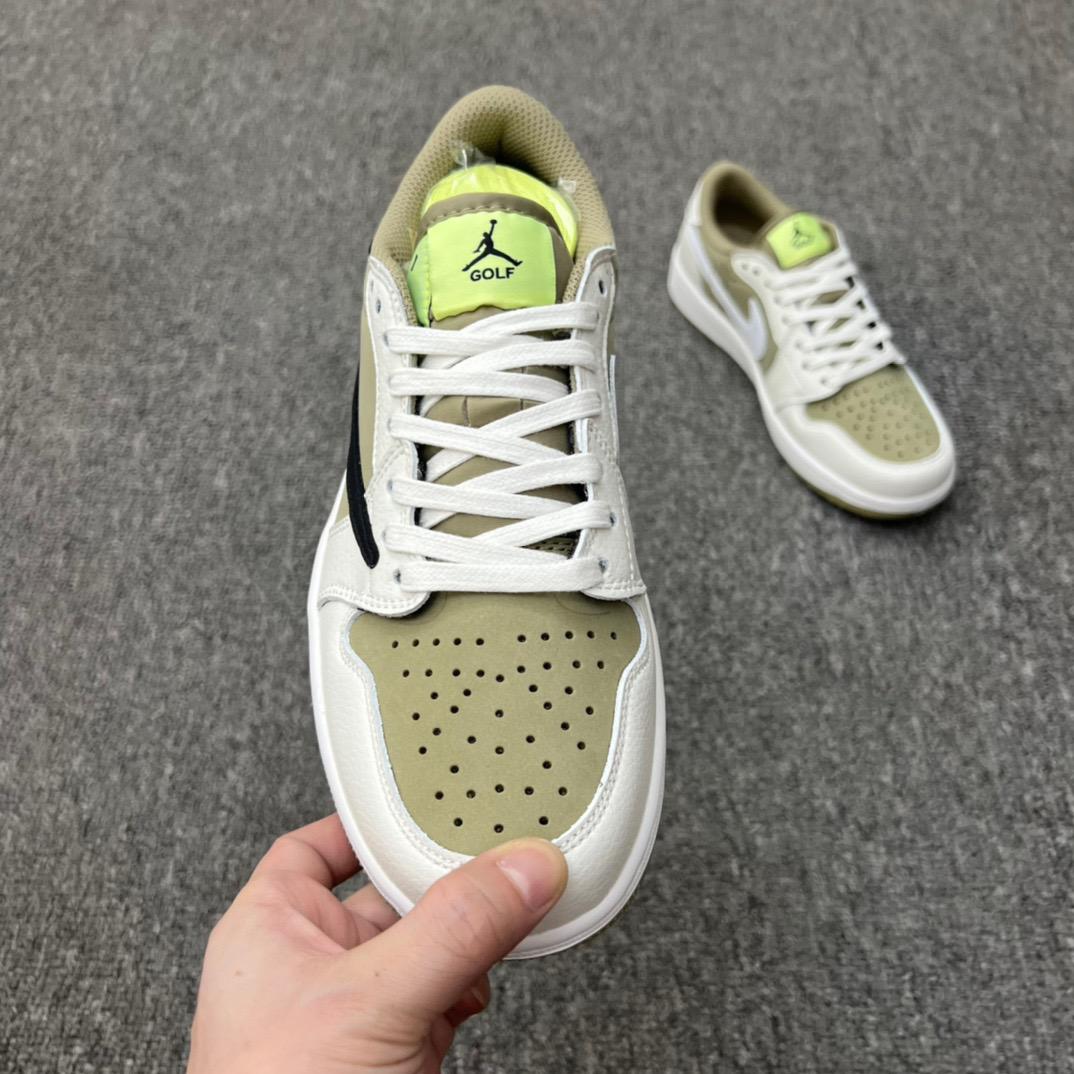 Jordan 1 Retro Low Golf Travis Scott Neutral Olive - vstockx