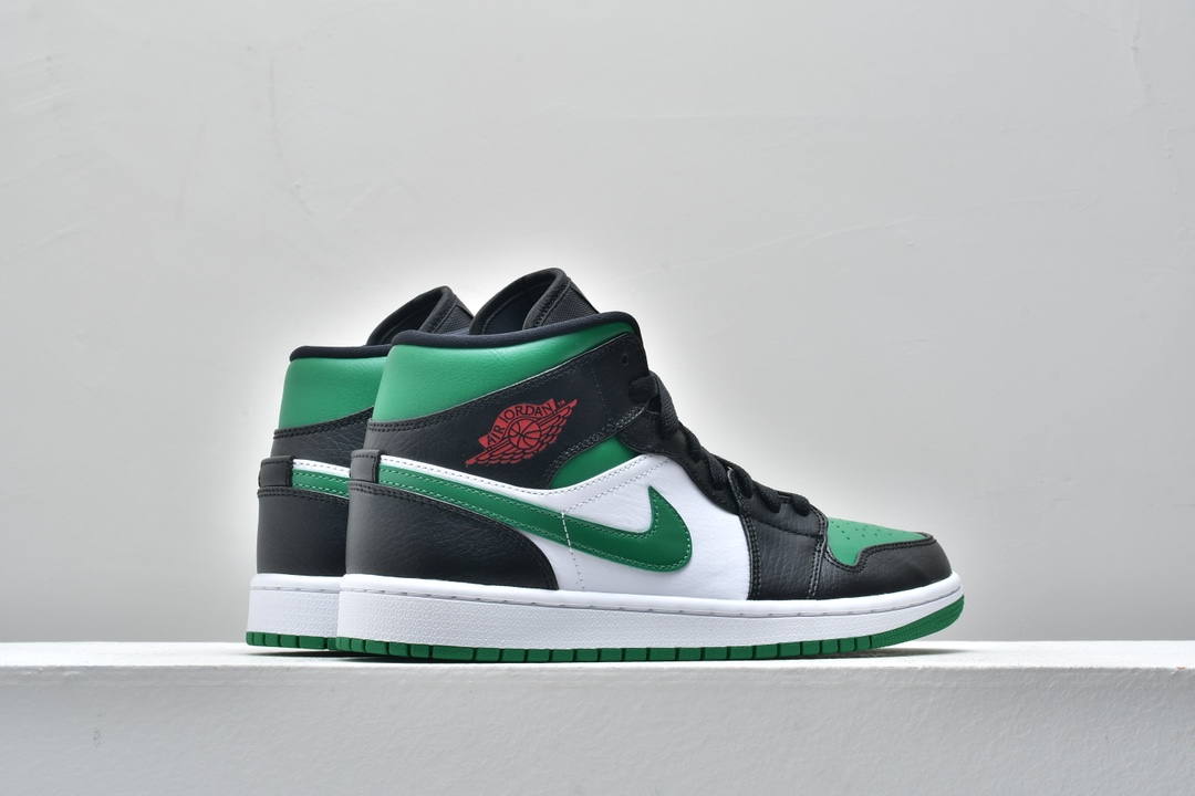Jordan 1 Mid Green Toe - vstockx