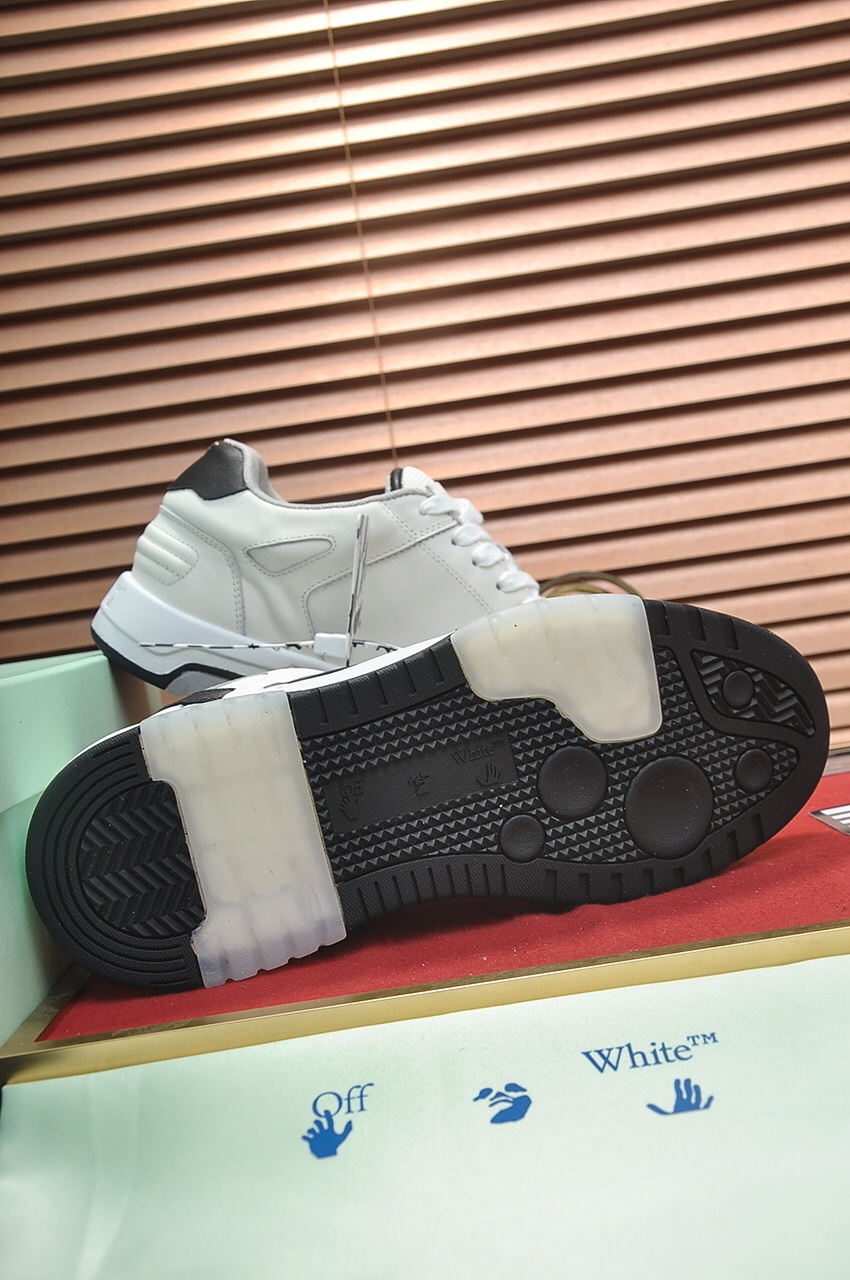 OFF-WHITE Out Of Office OOO 30 MM Low Tops Black White Blue - vstockx