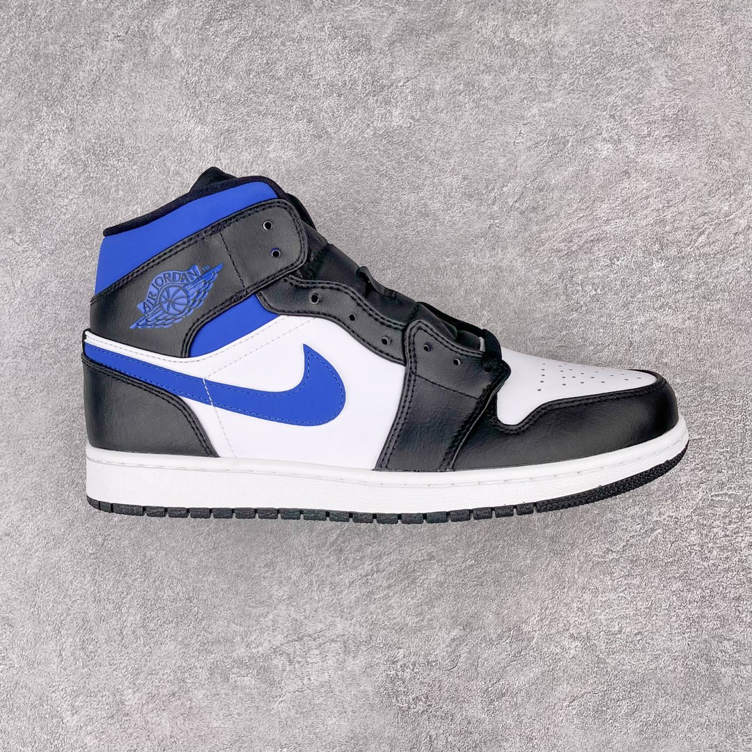 Jordan 1 Mid White Black Racer Blue - vstockx