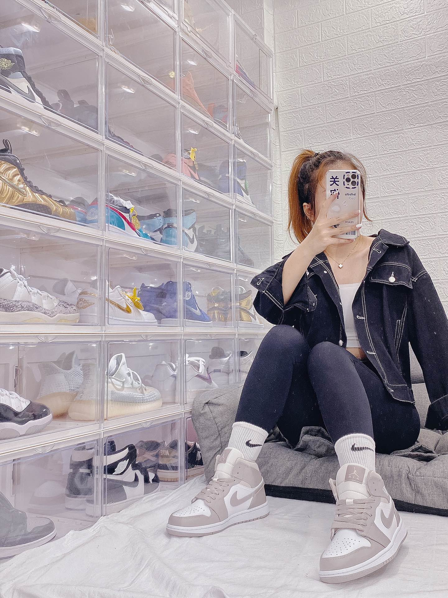 Jordan 1 Mid Linen - vstockx