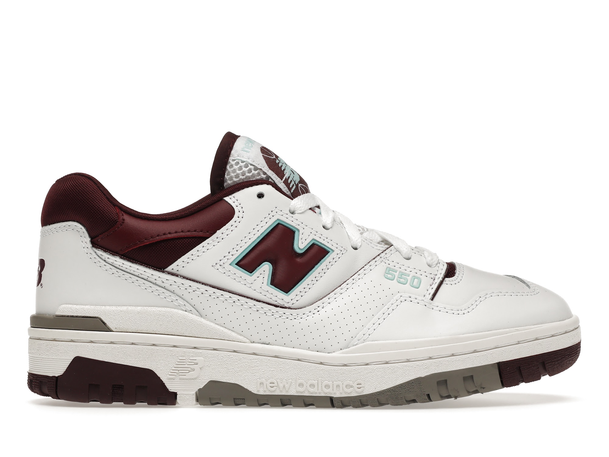New Balance 550 Burgundy Cyan - vstockx