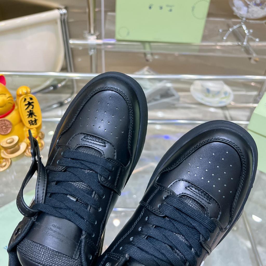 OFF-WHITE Out Of Office OOO Low Tops Black Gray White FW21 - vstockx