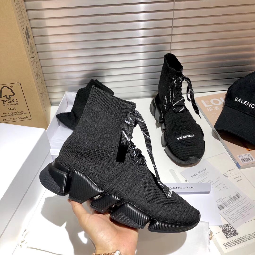 Balenciaga Speed 2.0 Lace Up Black (W) - vstockx