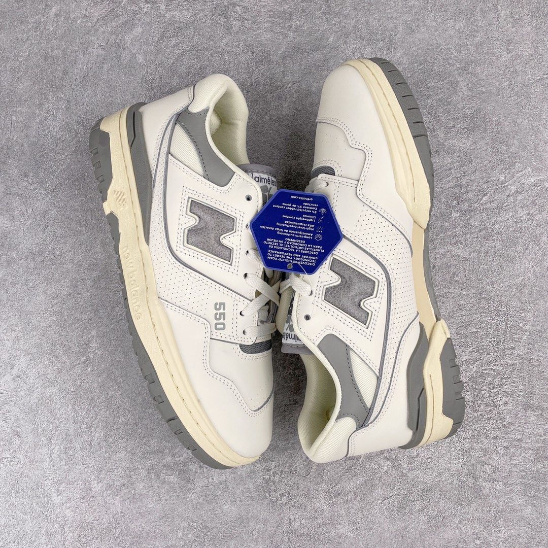New Balance 550 Aime Leon Dore White Grey - vstockx