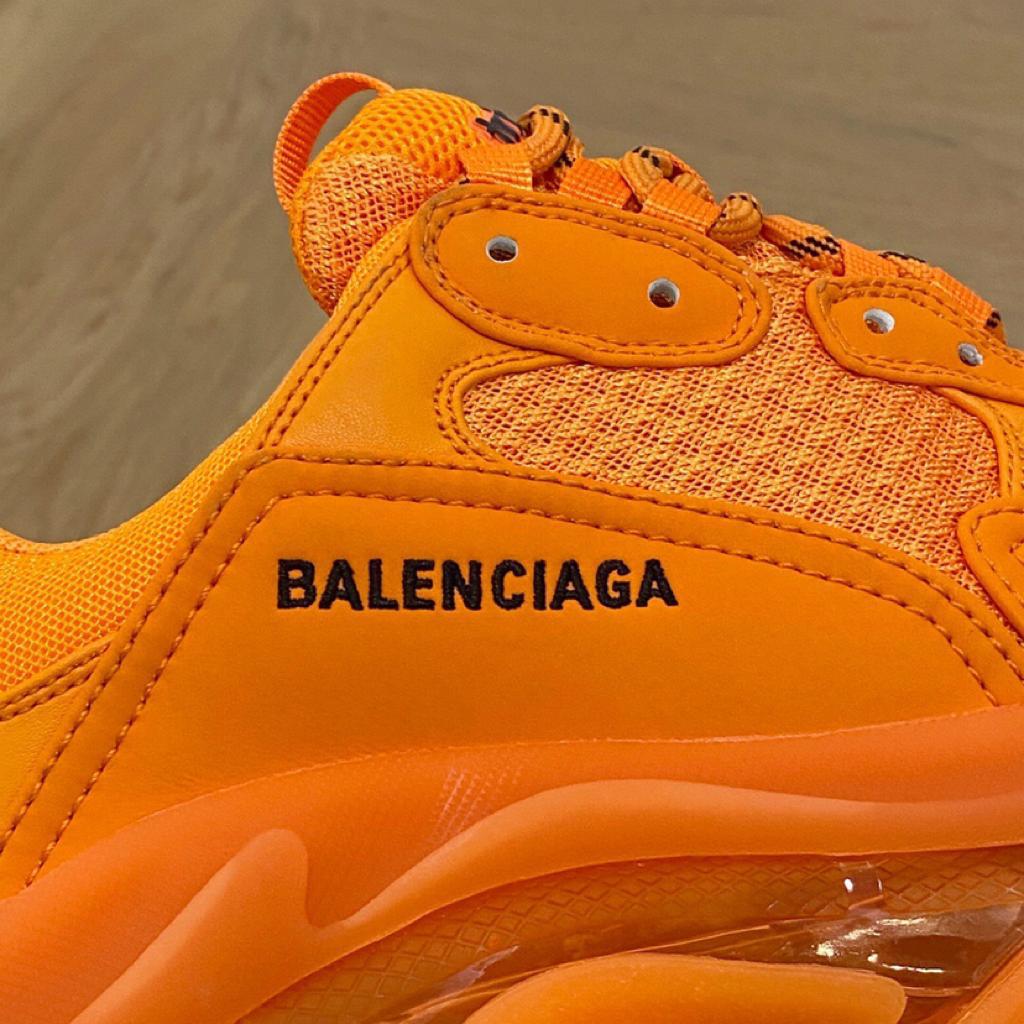 Balenciaga Triple S Clear Sole Orange - vstockx