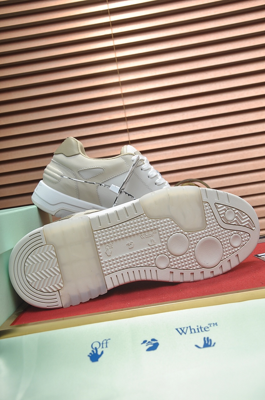 OFF-WHITE Out Of Office OOO Low Tops Grey White - vstockx