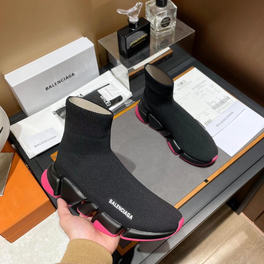 Balenciaga Speed 2.0 sneakers pink black - vstockx