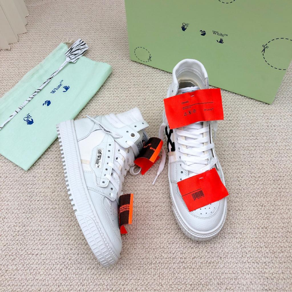 OFF-WHITE Off Court 3.0 Leather White White Orange - vstockx