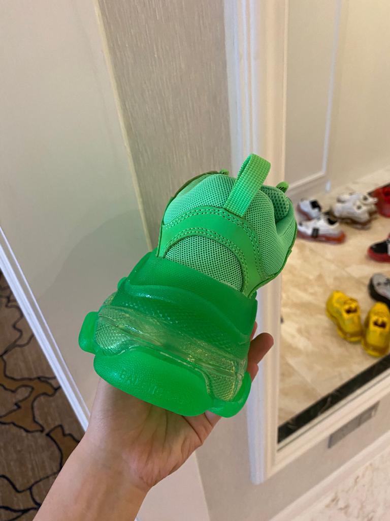 Balenciaga Triple S Neon Green Clear Sole - vstockx
