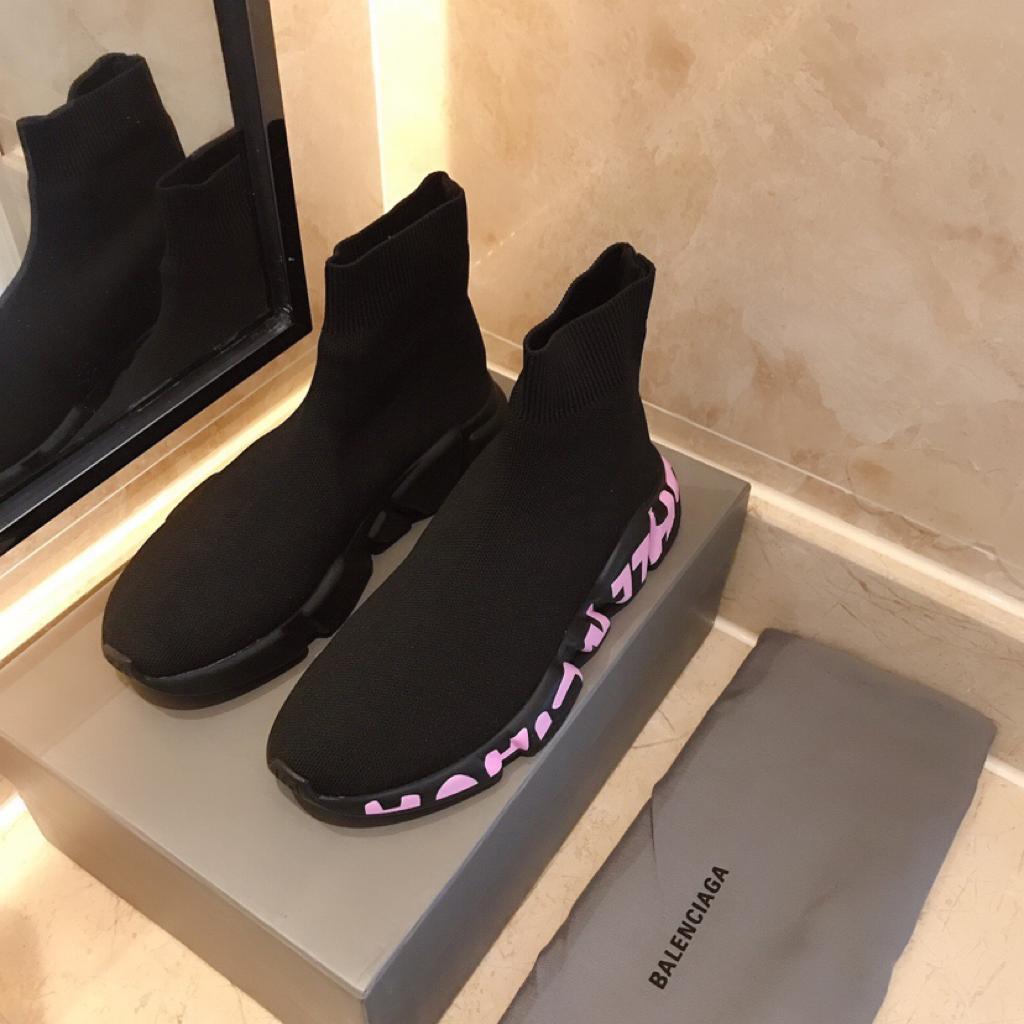 Balenciaga Graffiti Speed Black Pink (Women's) - vstockx
