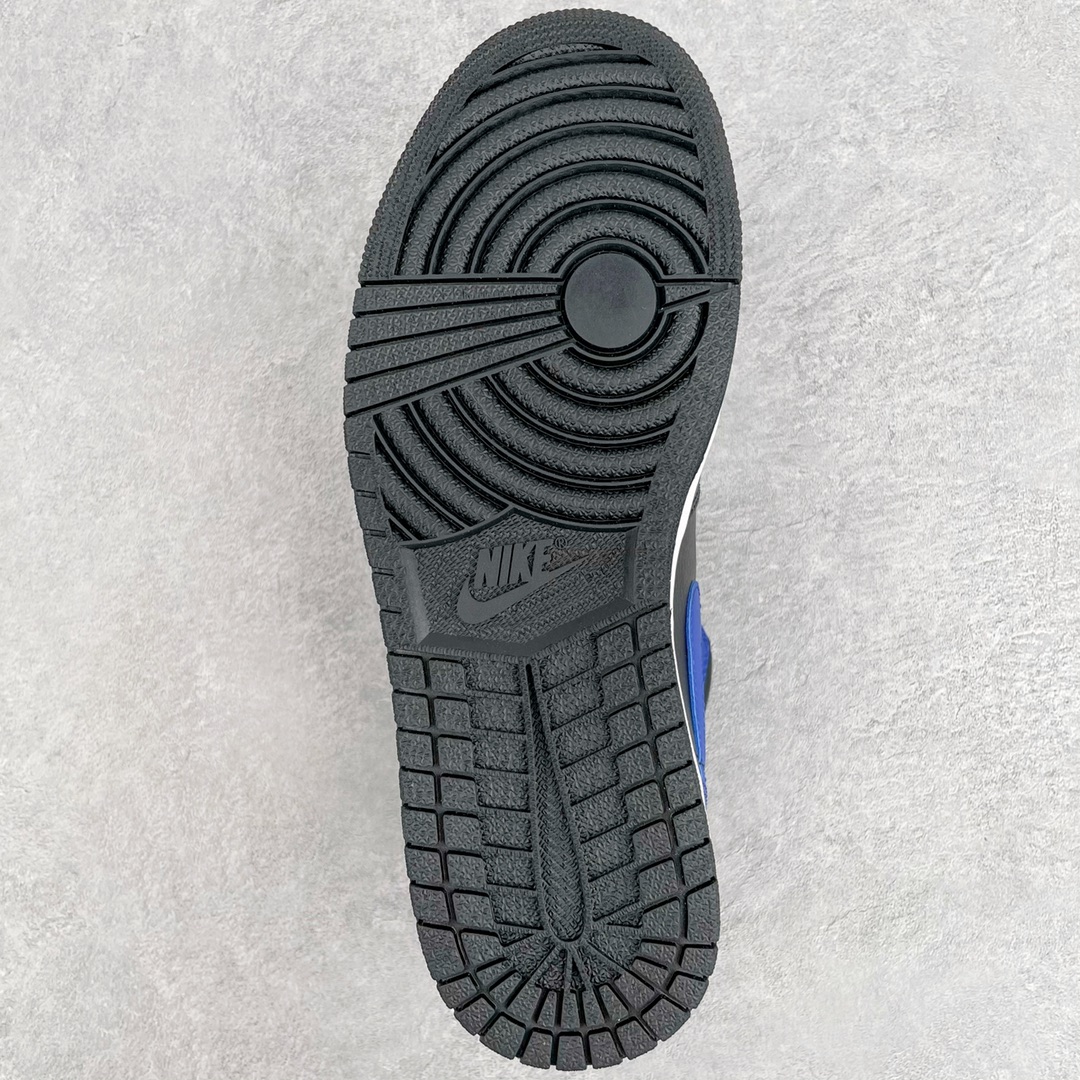 Jordan 1 Mid Hyper Royal Tumbled Leather - vstockx
