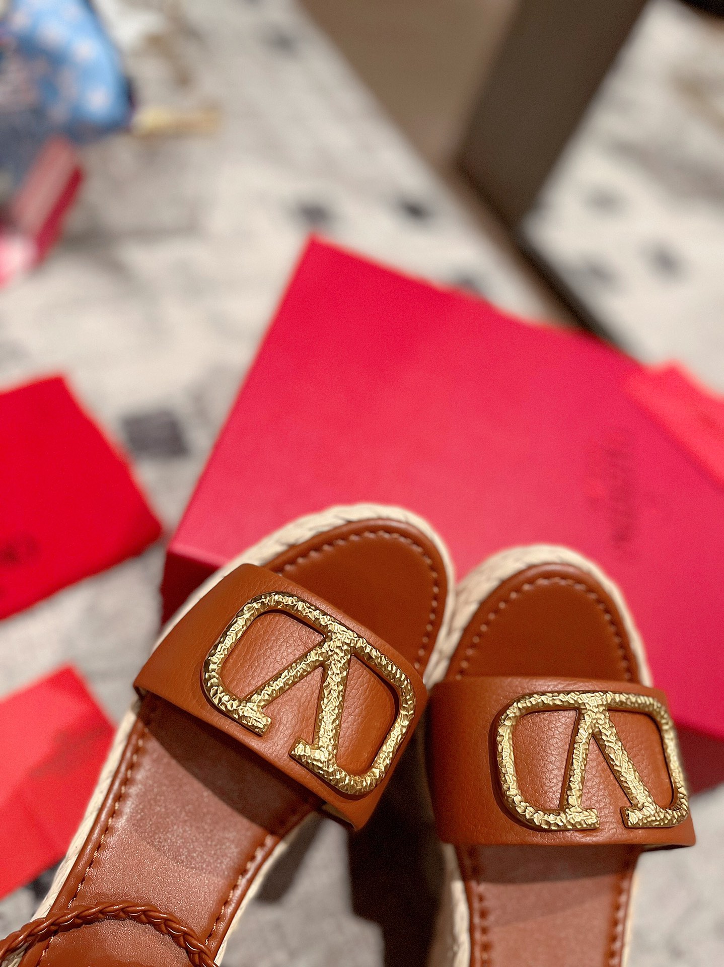 Valentino Garavani Rockstud Double Wedge Espadrilles WOMEN 13 - vstockx