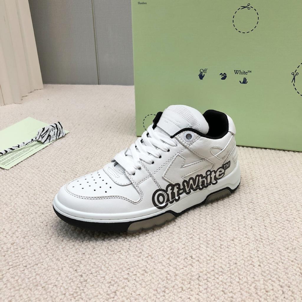OFF-WHITE Out Of Office OOO Low Tops Off-White White Black - vstockx