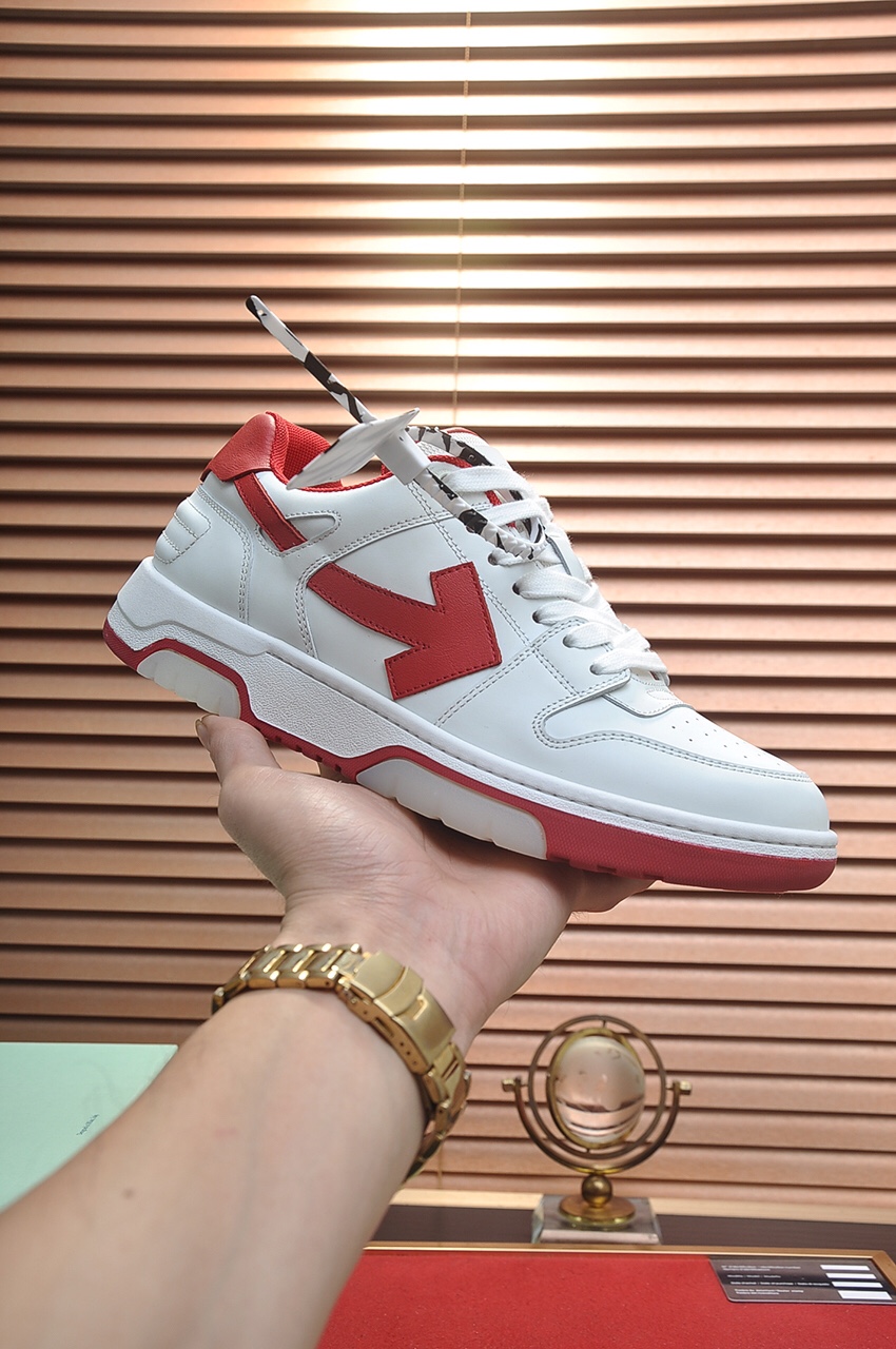 OFF-WHITE OOO Low Out Of Office White Red - vstockx