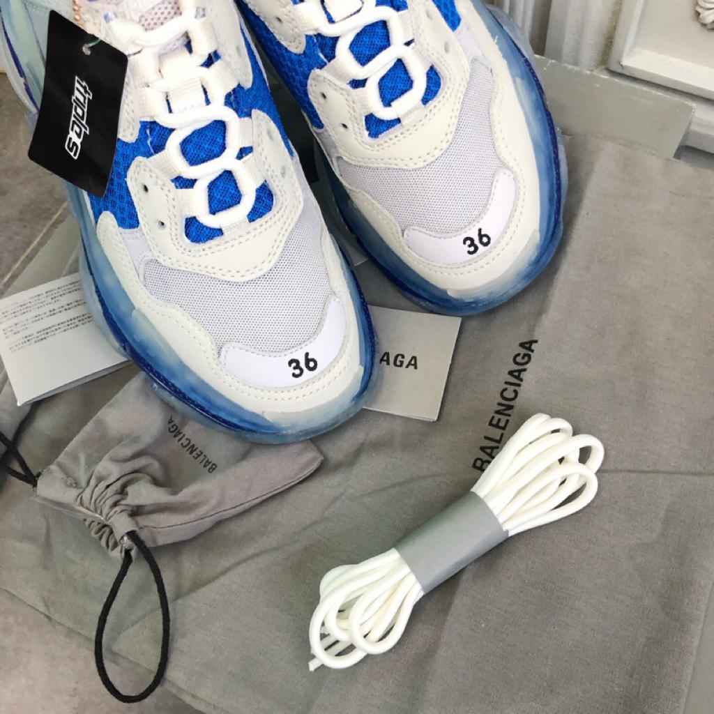 Balenciaga Triple S White Blue - vstockx