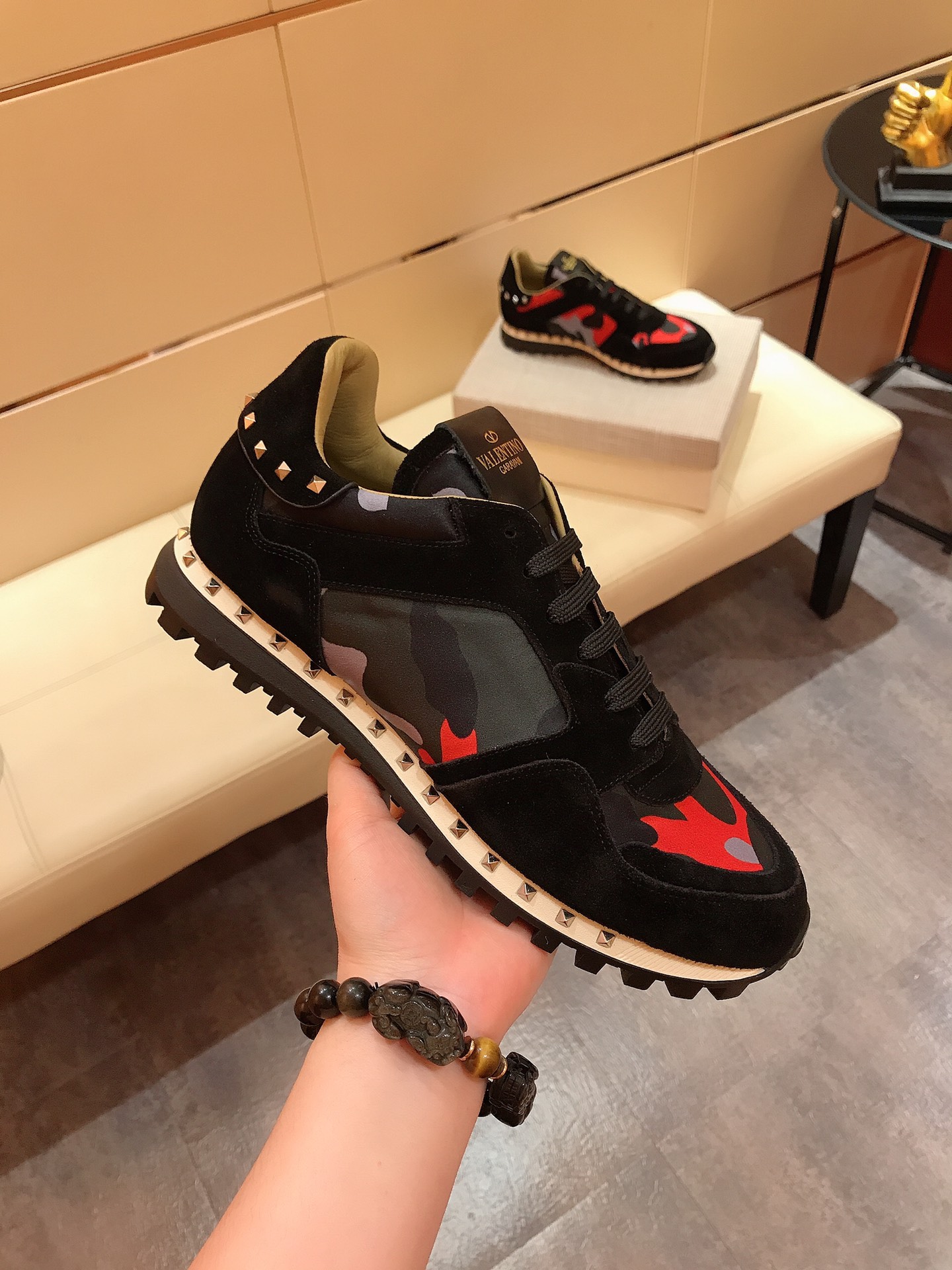 Valentino Garavani Rockrunner camouflage-print sneakers 22 - vstockx