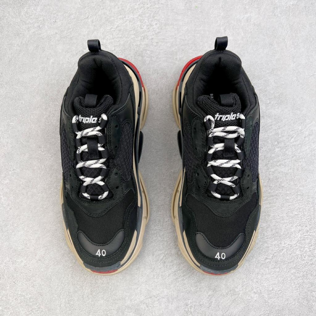 Balenciaga Triple S Black White Red (2018 Reissue) - vstockx