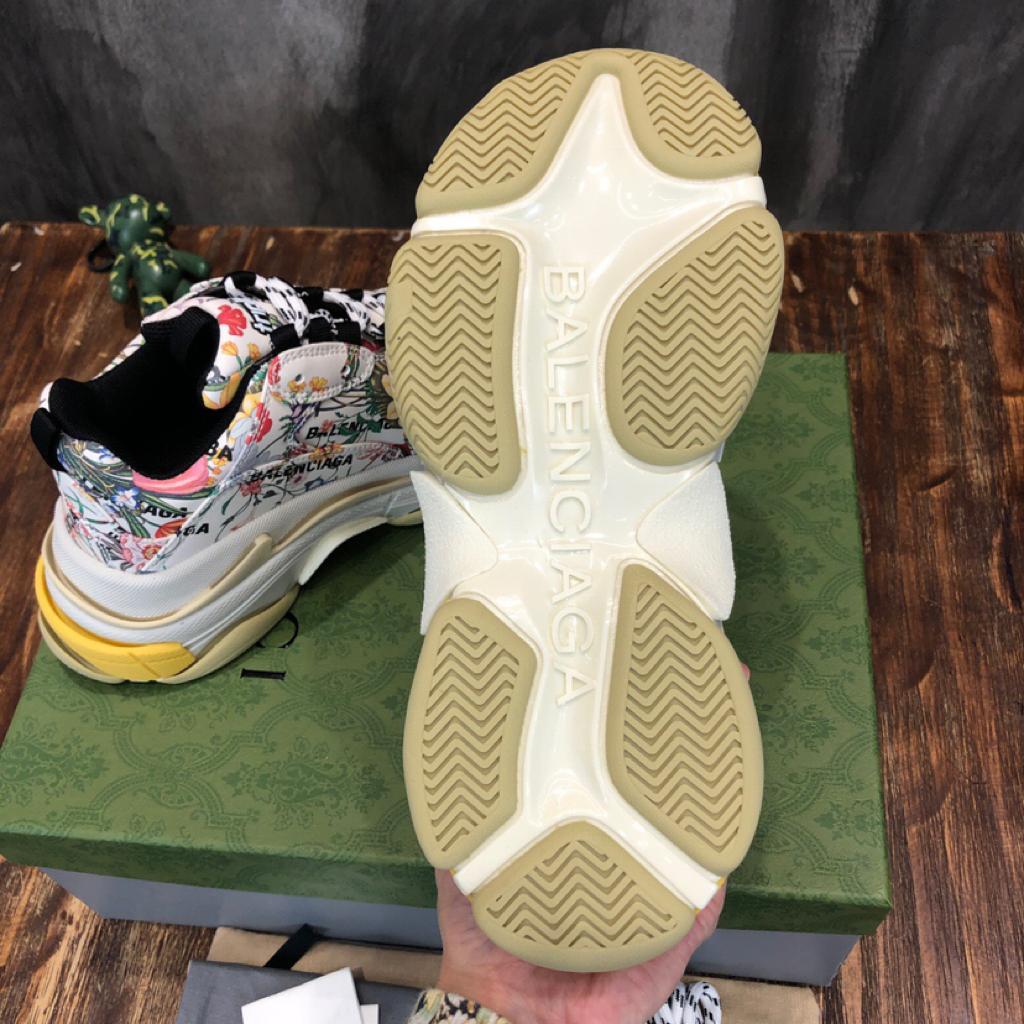 Gucci x Balenciaga The Hacker Project Triple S Flora Print - vstockx