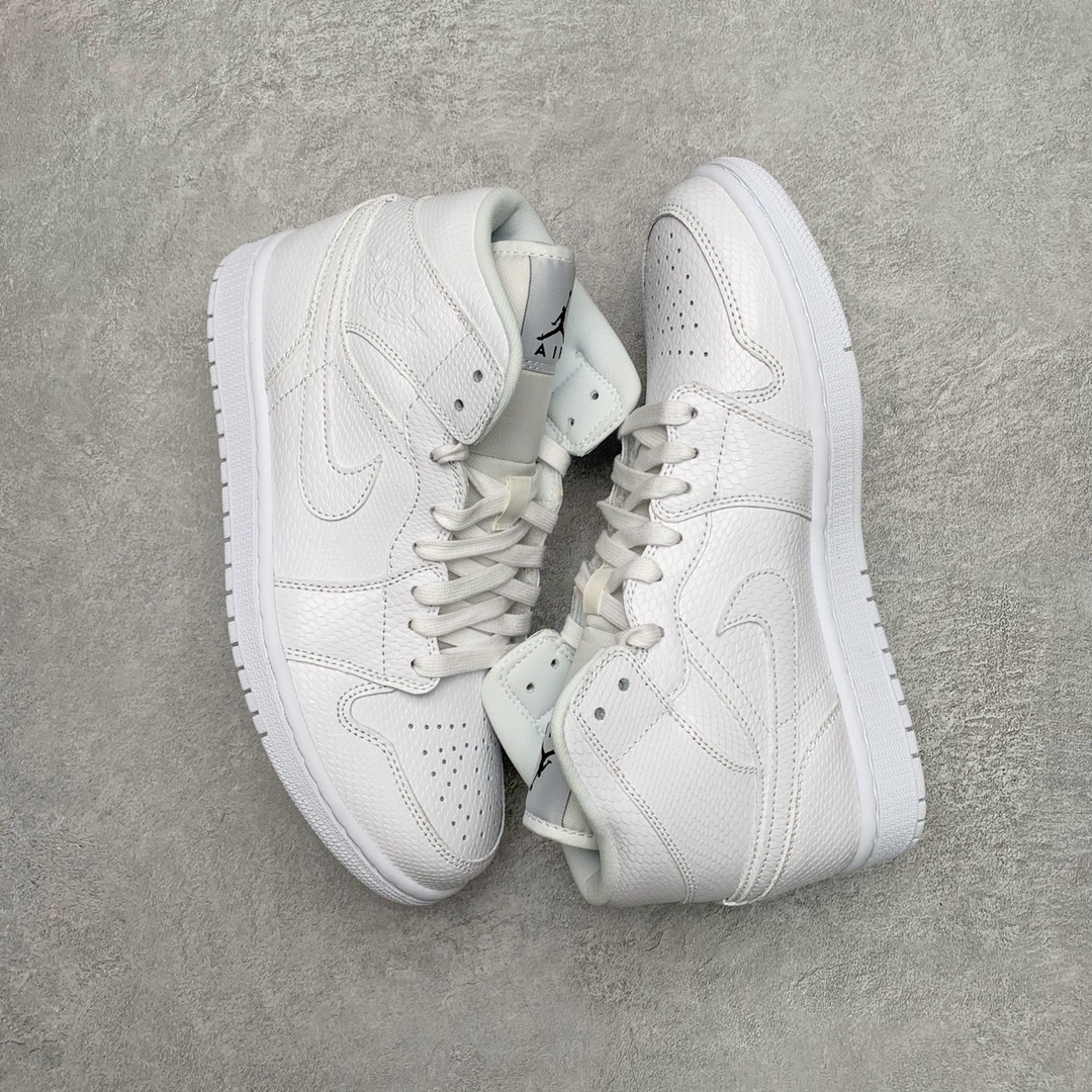 Jordan 1 Mid Triple White - vstockx