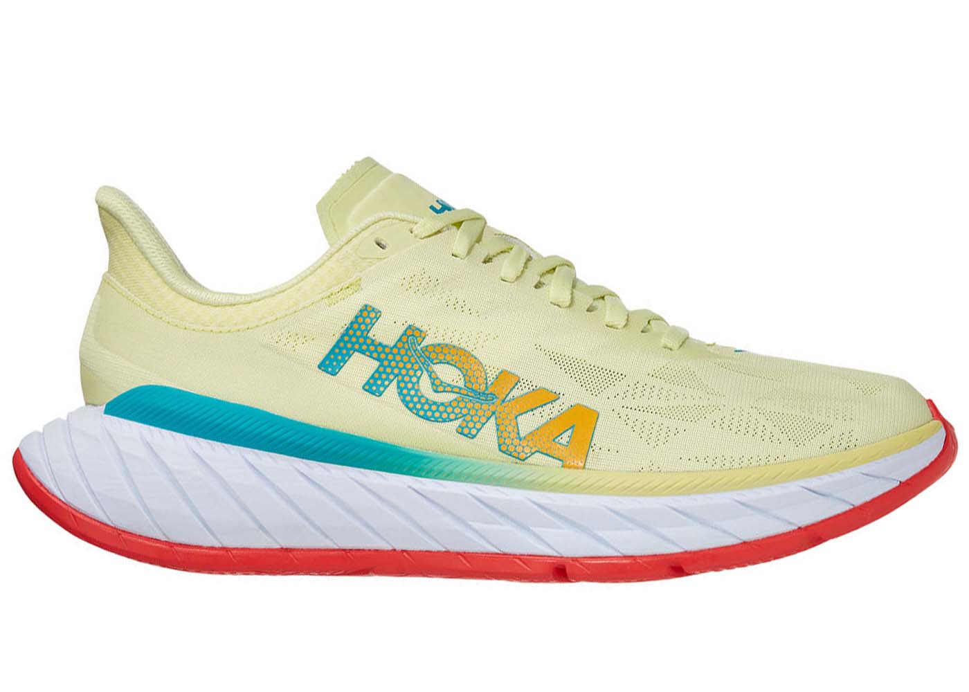 Hoka One One Carbon X 2 Luminary Green Hot Coral - vstockx