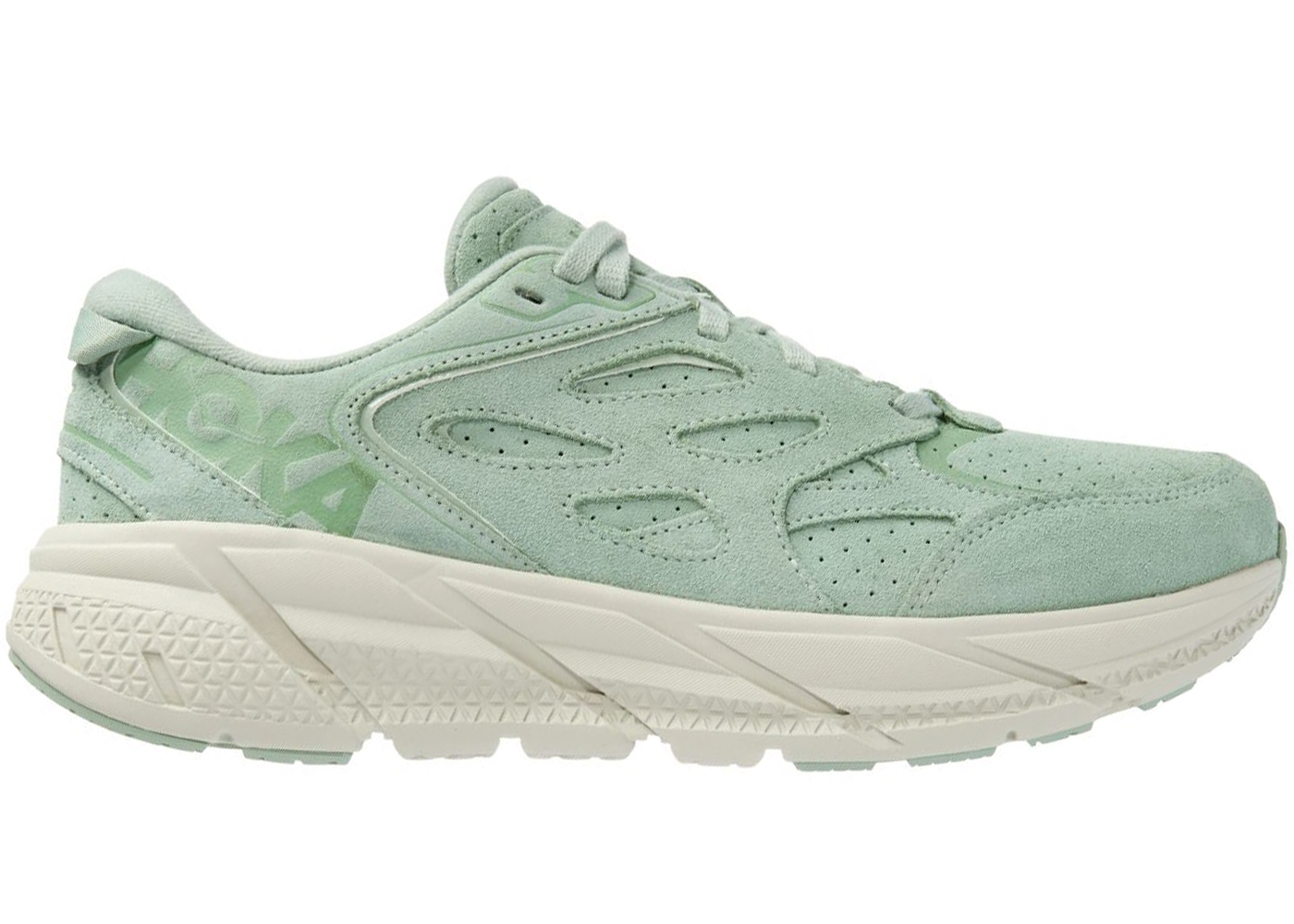 Hoka One One Clifton L Suede Smoke Green (All Gender) - vstockx