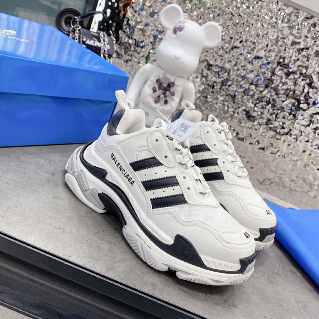 Balenciaga x adidas Triple S White Black - vstockx