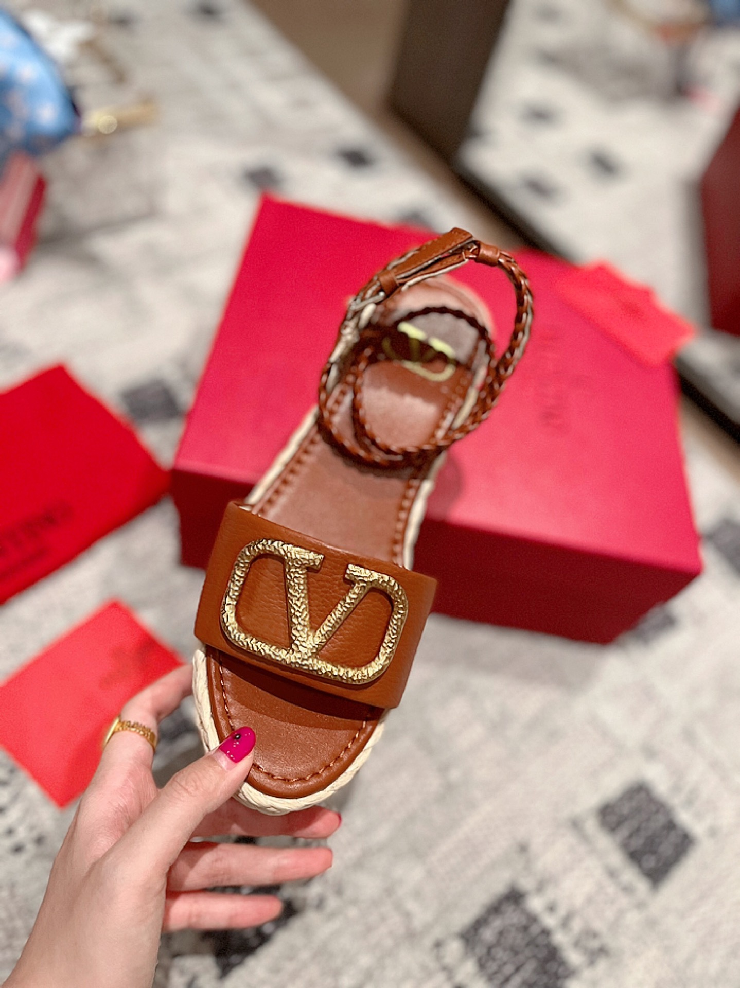 Valentino Garavani Rockstud Double Wedge Espadrilles WOMEN 13 - vstockx